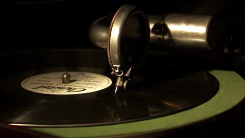 Macro Old Phonograph End Of Record