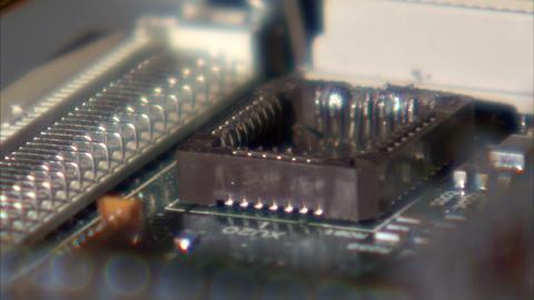 Macro Installing Computer Chip