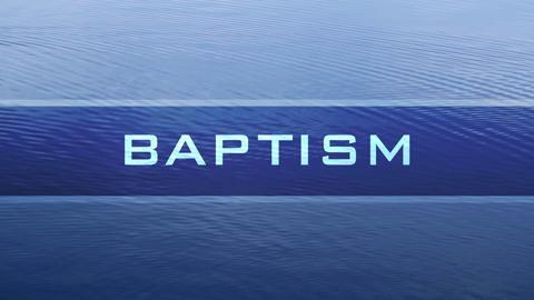 Baptism Banner On Blue Water