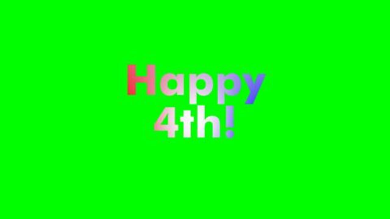 Animated Text Happy 4th