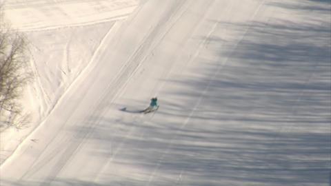 Aerial Shot Of Skier