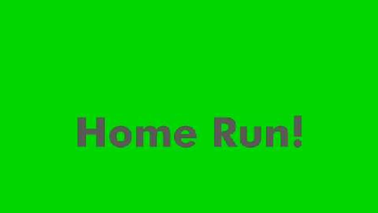 Animated Text Home Run