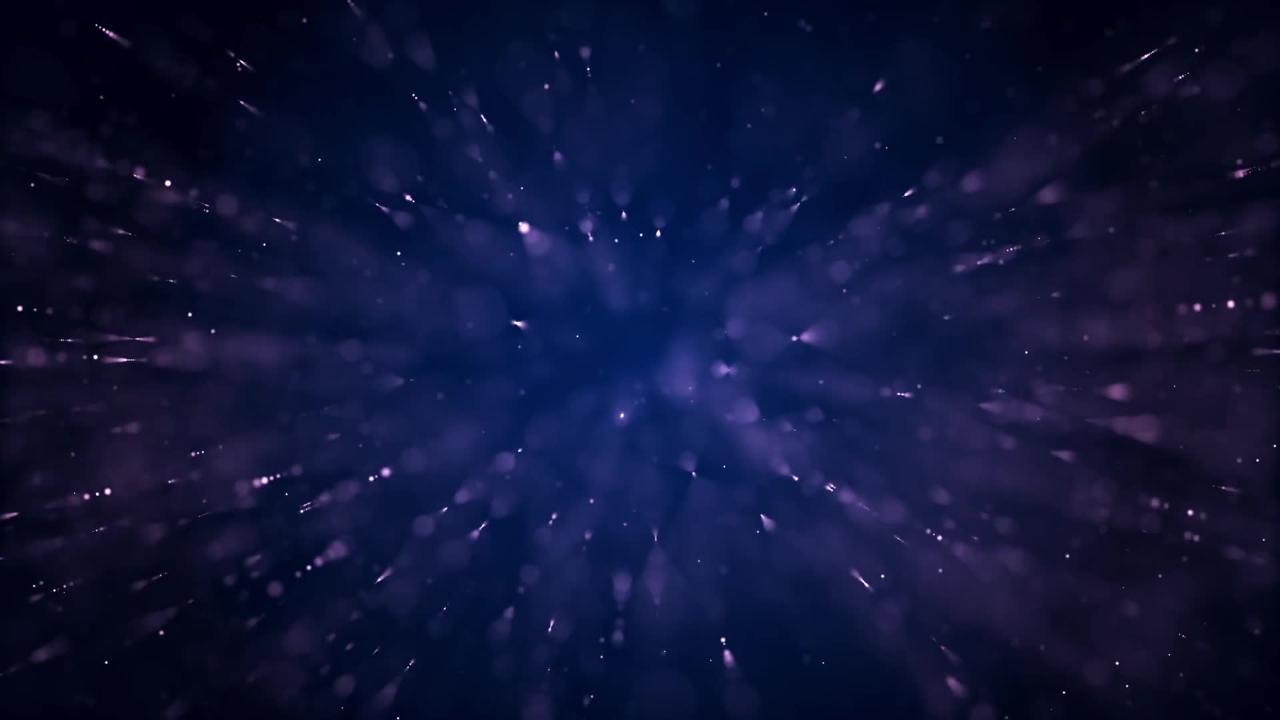 Space Stars Abstract Lights Blue Particle Form