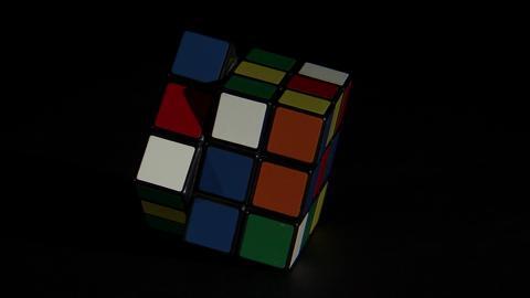 Macro Rotating Rubiks Cube