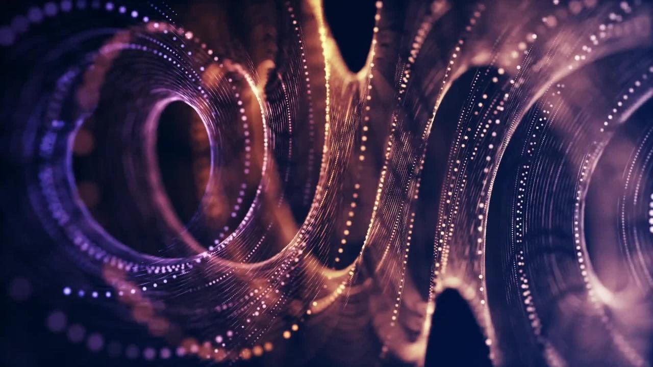 Particle Lines Abstract Lights Animation Form