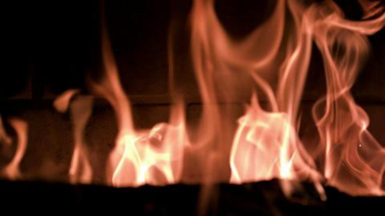 Slow Motion Fireplace Flames