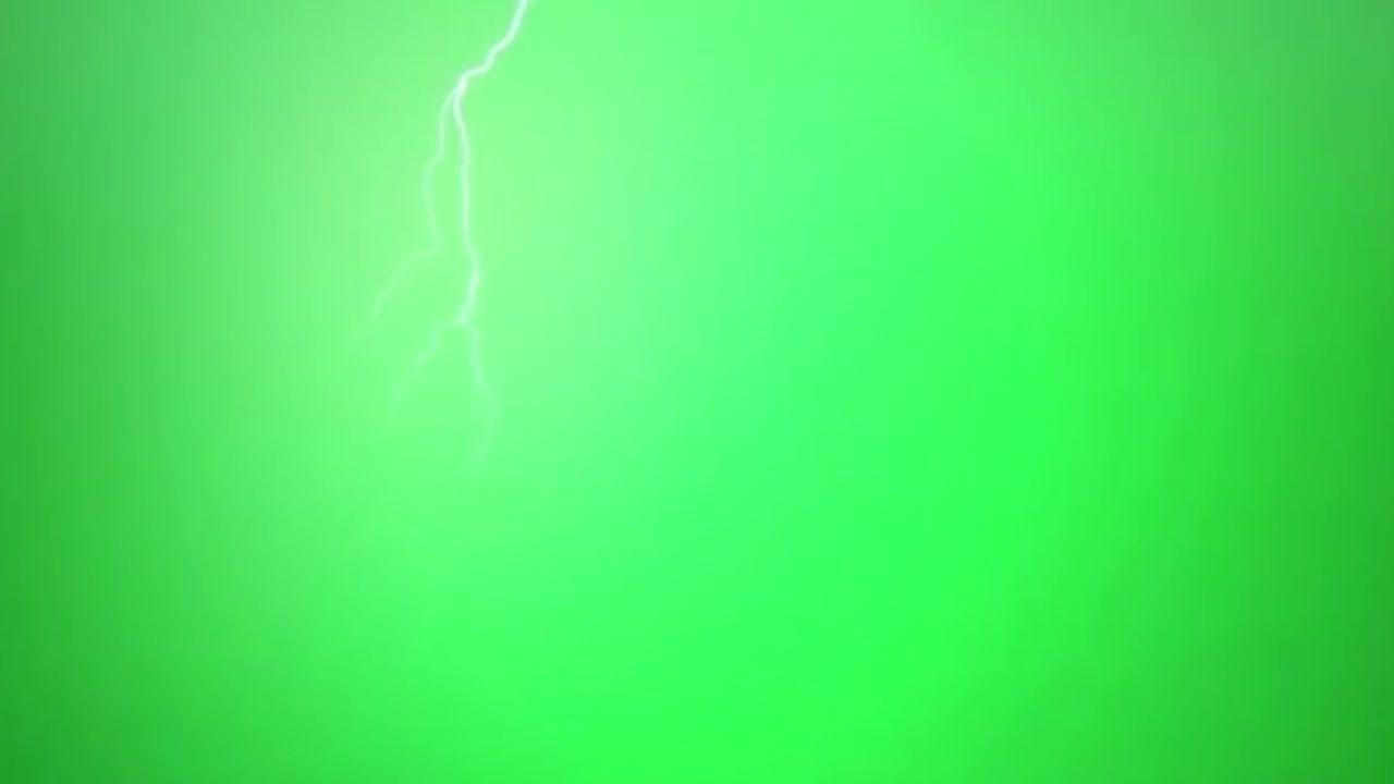 Lightning Fire Explode On Green & Sound