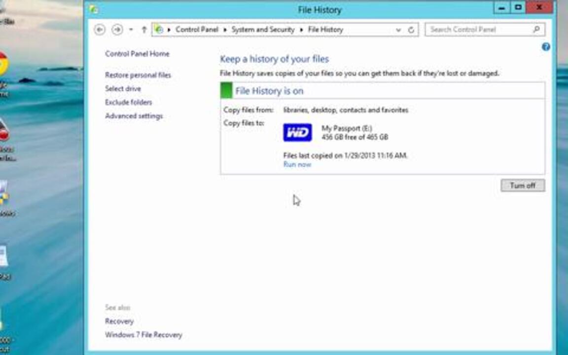 Backup with File History