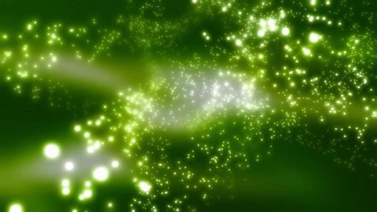 Green Particle Swirl