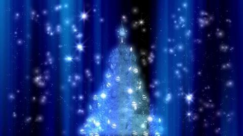 Spinning Blue Christmas Tree