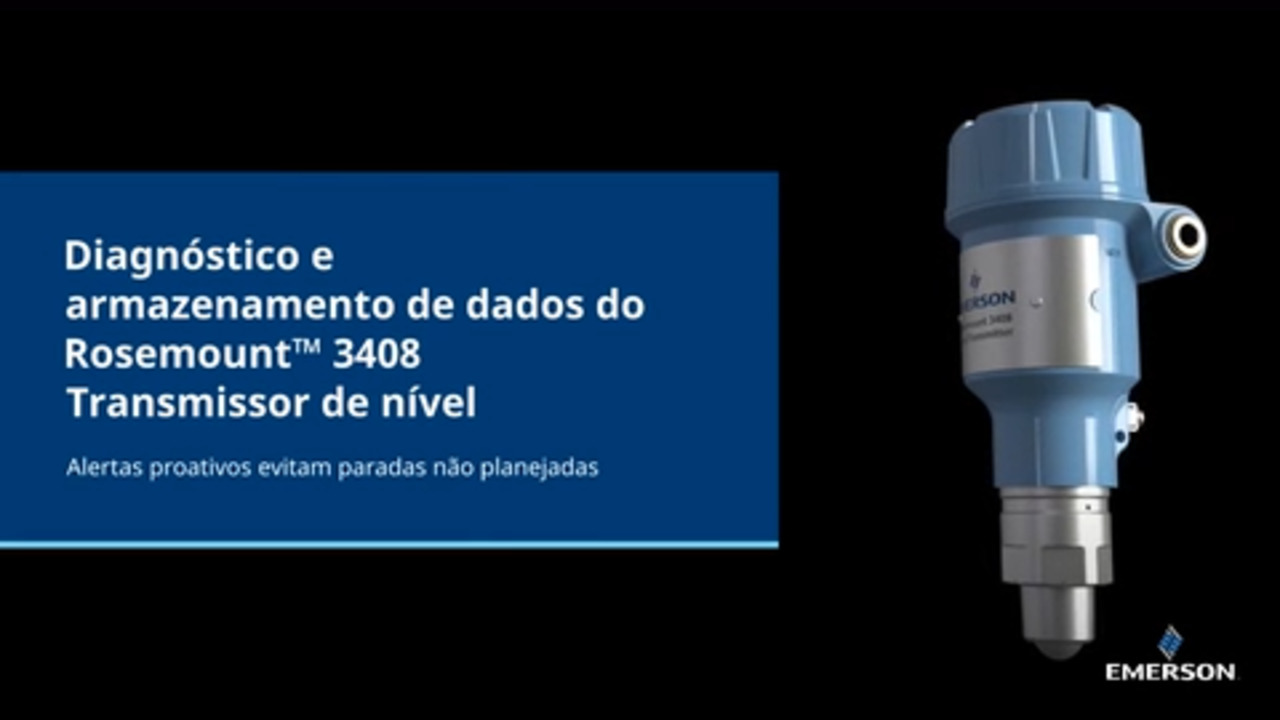 Diagnóstico e armazenamento de dados do Rosemount™ 3408 Transmissor de ...