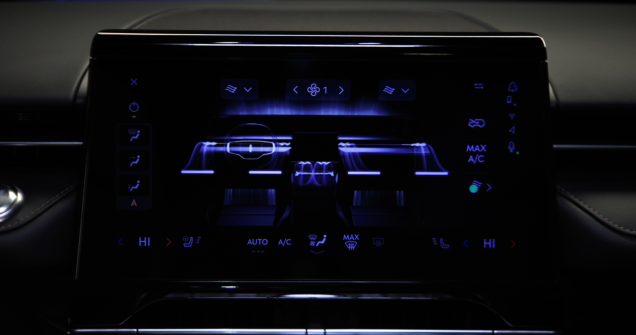 Controles de temperatura de la SUV Lincoln Nautilus®