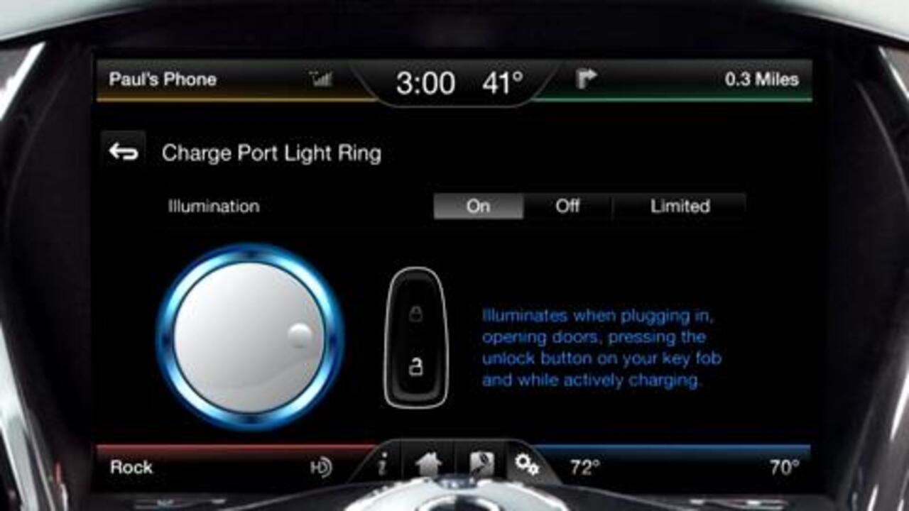 Myford Touch Changing The Illumination Settings For Ford C Max Energi Charge Port Light Ring