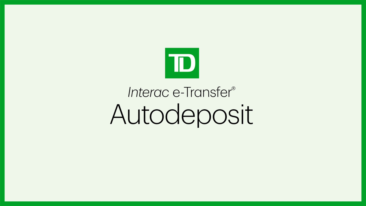 Send Money With Interac E Transfer Td Canada Trust