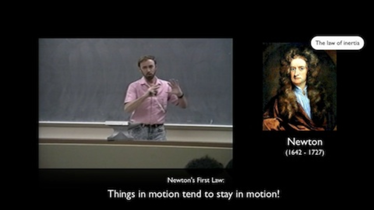 Physics 110: Chapter 2 Newton's First Law of Motion - Inertia Flashcards