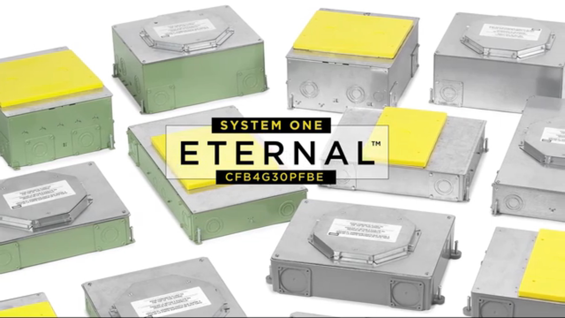 WDK SystemOne ETERNAL™ 4-Gang Recessed Concrete PVC Floorboxes