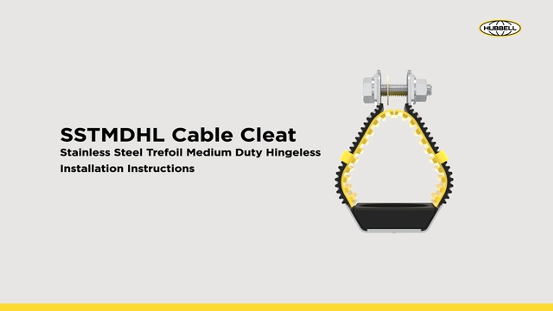 SSTMDHL Cable Cleat Install SSTMDHL Cable Cleat Install