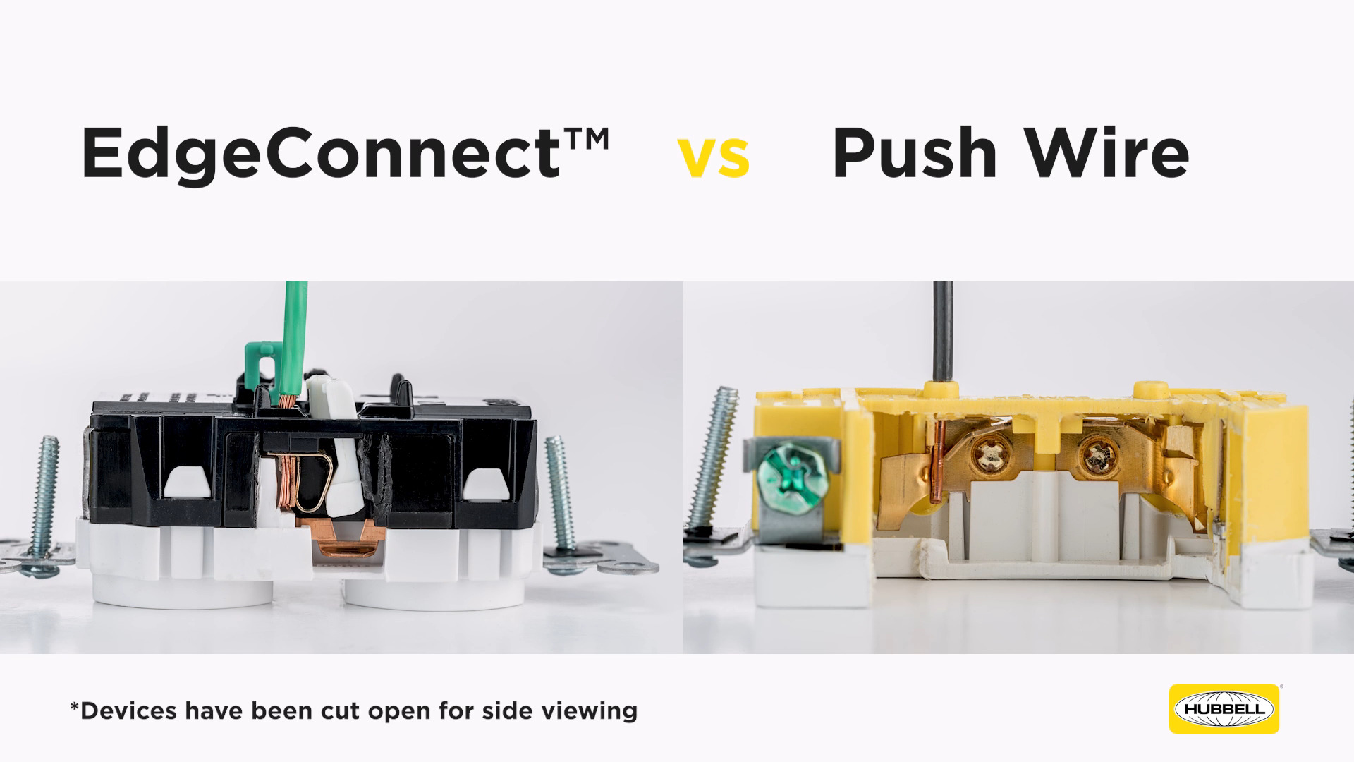 HUBBELL® EdgeConnect™ vs Push Wire 