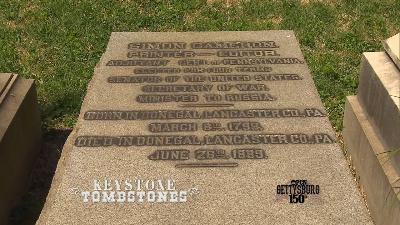Simon Cameron Keystone Tombstones