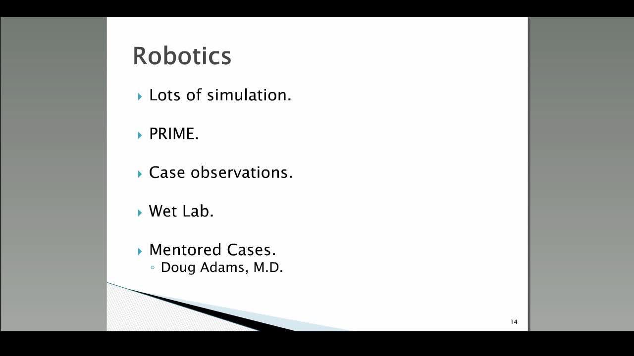 Intuitive | Surgeons | Thoracic Robotic Assisted Surgery