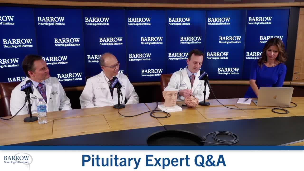 Is a pituitary tumor actually located in the brain?