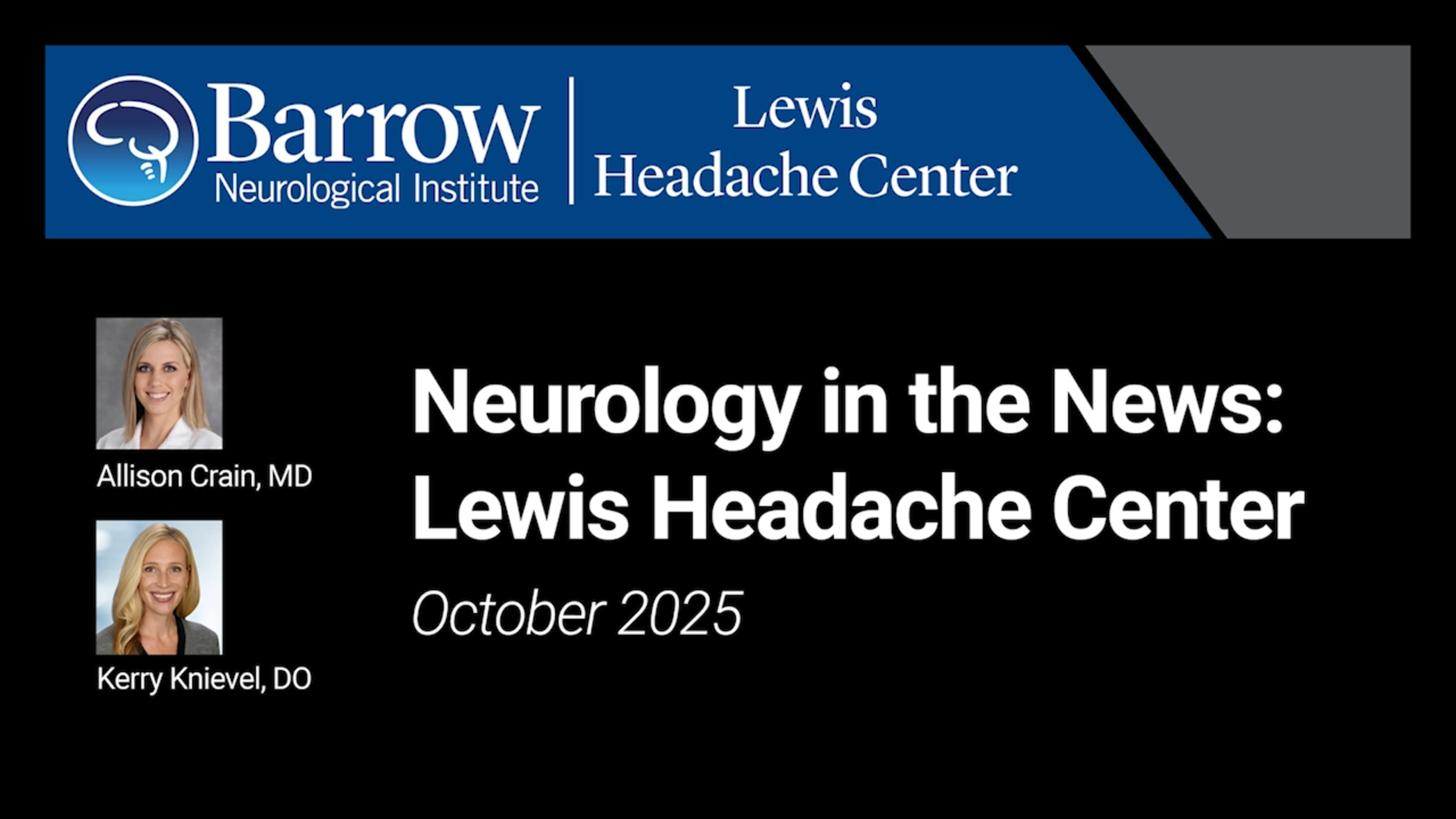 Neurology in the News: October 2025