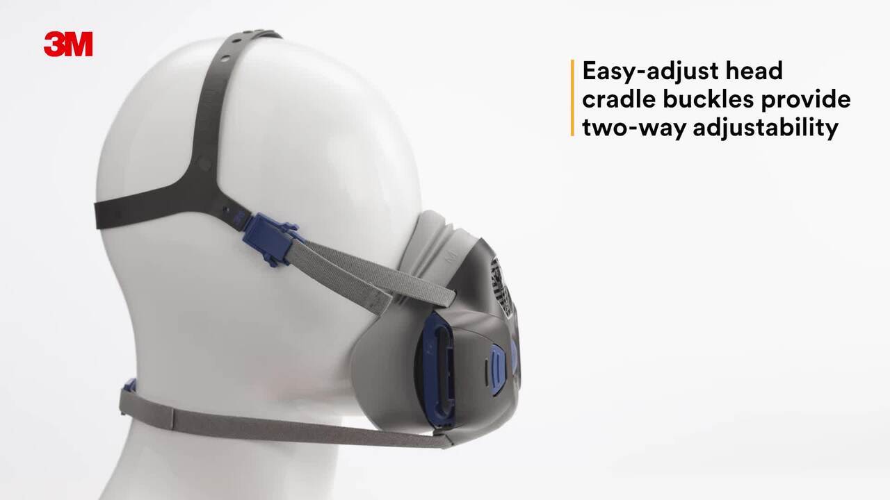 3M™ Secure Click™ Yeniden Kullanılabilir Yarım Yüz Solunum Maskesi