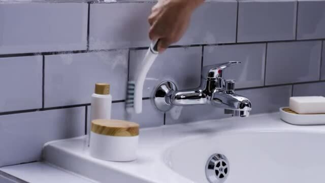 Scotch-Brite Shower Scrubber Poly Fiber Stiff Tile and Grout Brush