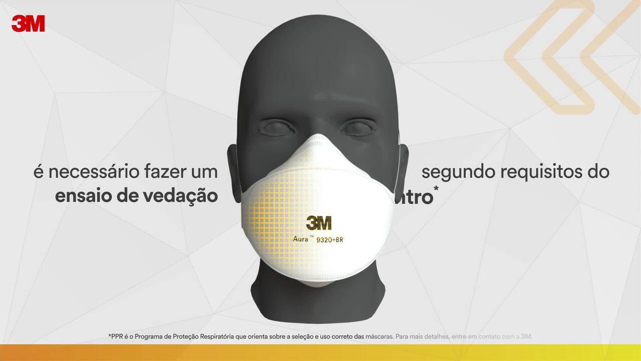 Respirador Descartável 3M™ Aura™ 9332+BR, Branco | 3M Brasil