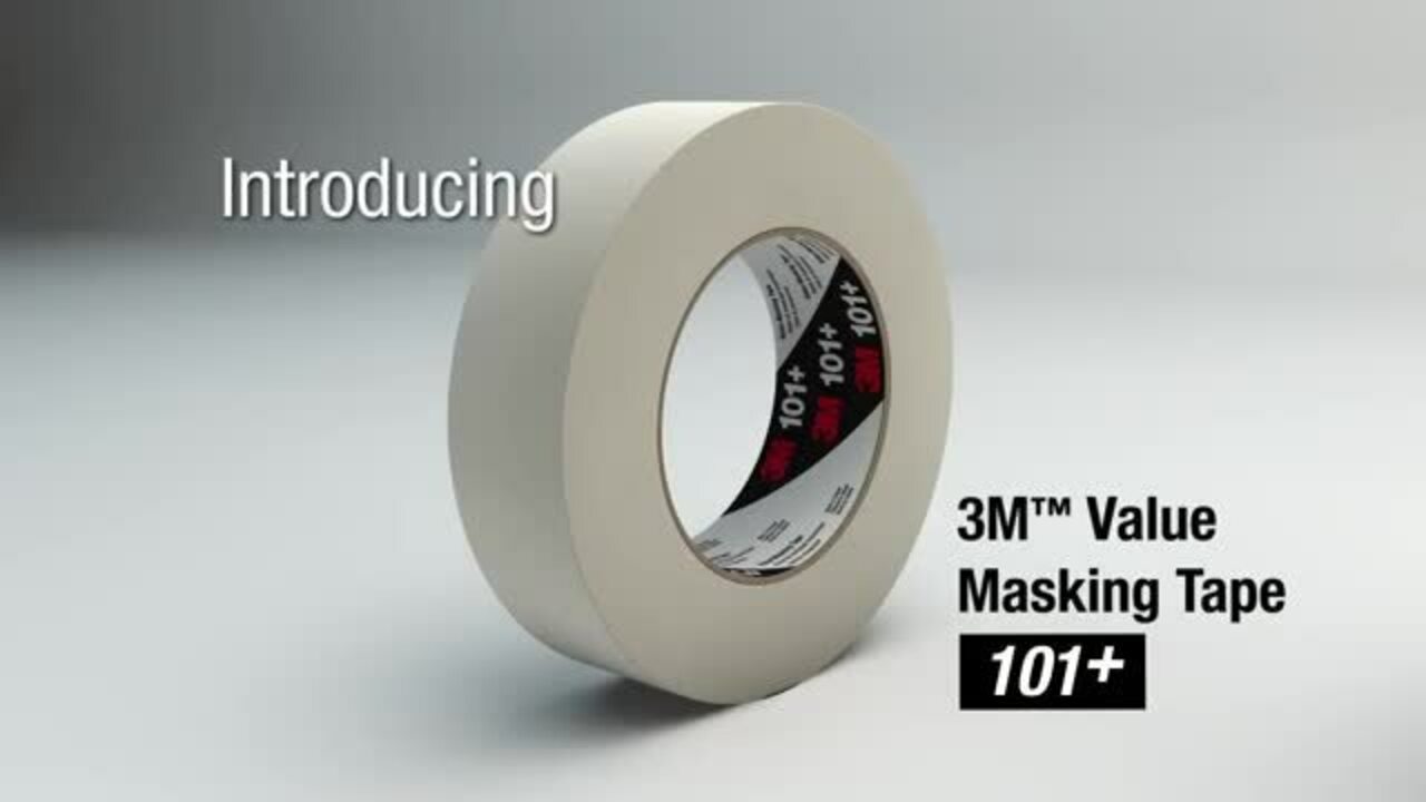 3M 101+ Value Masking Tape, 3 Inches x 60 Yards, Tan