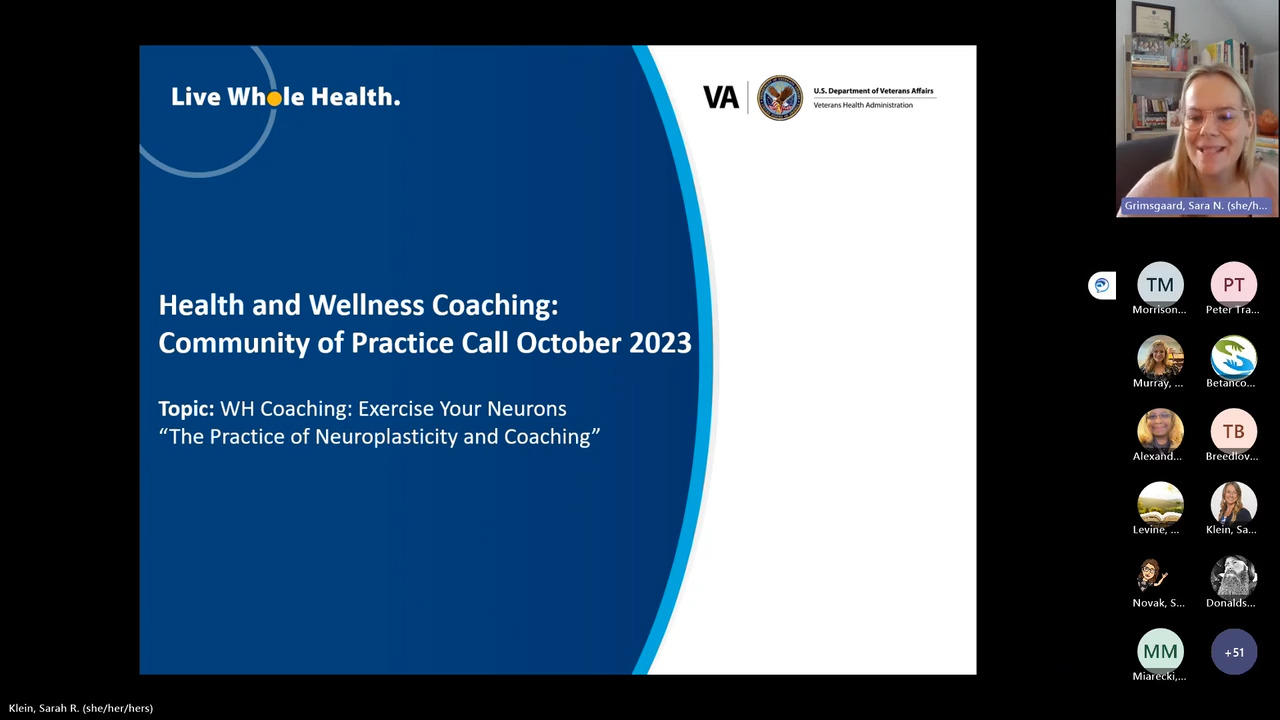 Whole Health Coaching Community of Practice Call