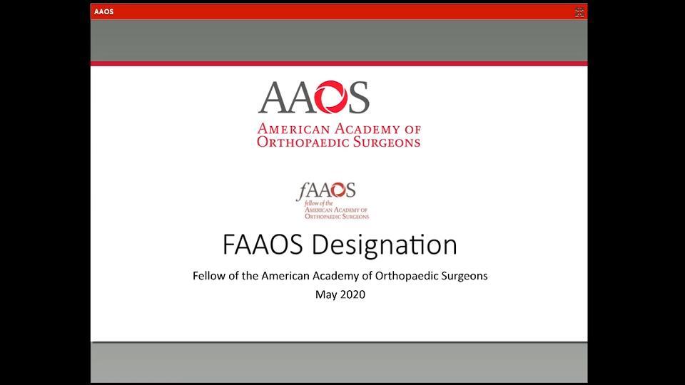 About FAAOS - American Academy of Orthopaedic Surgeons