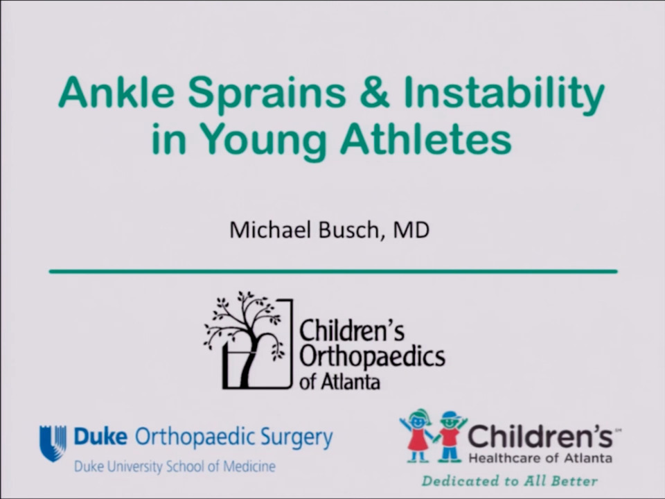 Ankle Sprains & Instability in Young Athletes