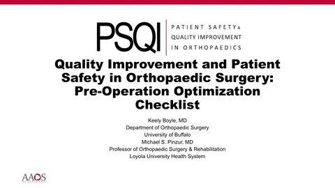 Pre-Operation Optimum Checklist