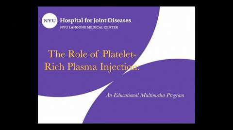 The Role of Platelet-Rich Plasma Injection