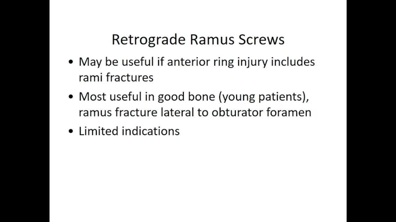 Management of Pelvic Fractures