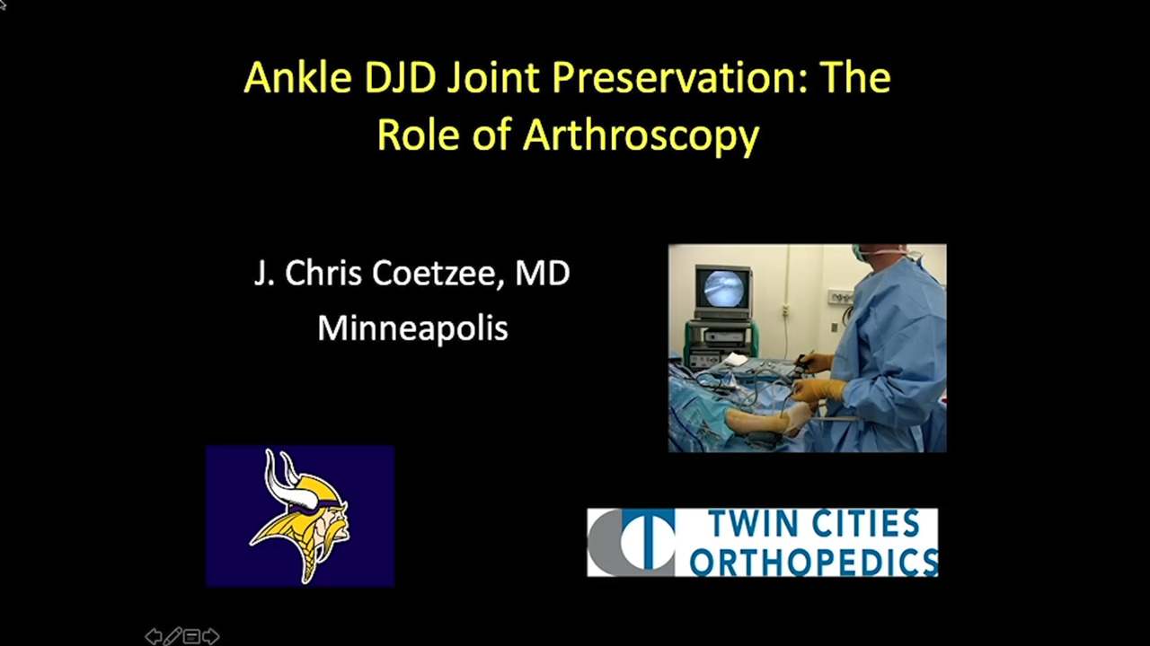 Ankle DJD Joint Preservation: The Role of Arthroscopy
