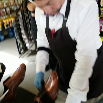 Photo of AJ Professional Detailing - San Jose, CA, US. Juan getting down on my Cole Haan's for the Tea Ceremony tomorrow.  A man with clean shoes shows good hygiene.