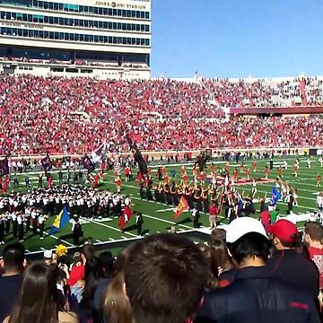 Photo of Texas Tech University - Lubbock, TX, US. Beginning of the football game