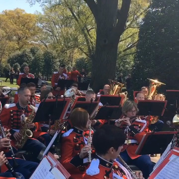 Photo of The White House - Washington, DC, DC, US. Band playing music from the Chicago musical while at the White House Garden Tour.