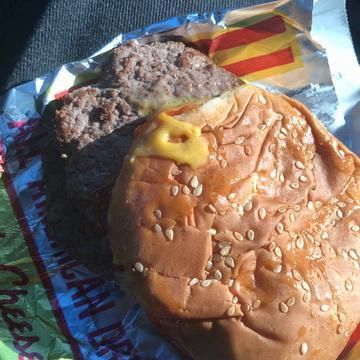 Pretty sad the way The burger looks could take a little bit more pride in the way to serve the food