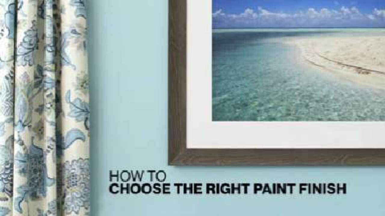 How to choose a paint finish
