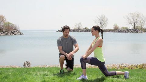 Tone your thighs with this easy lunge kick