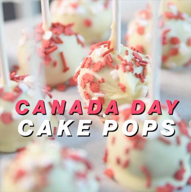 Canada Day Cake Pops