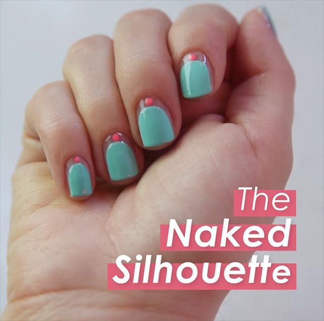 How to: ‘Naked’ silhouette nail art