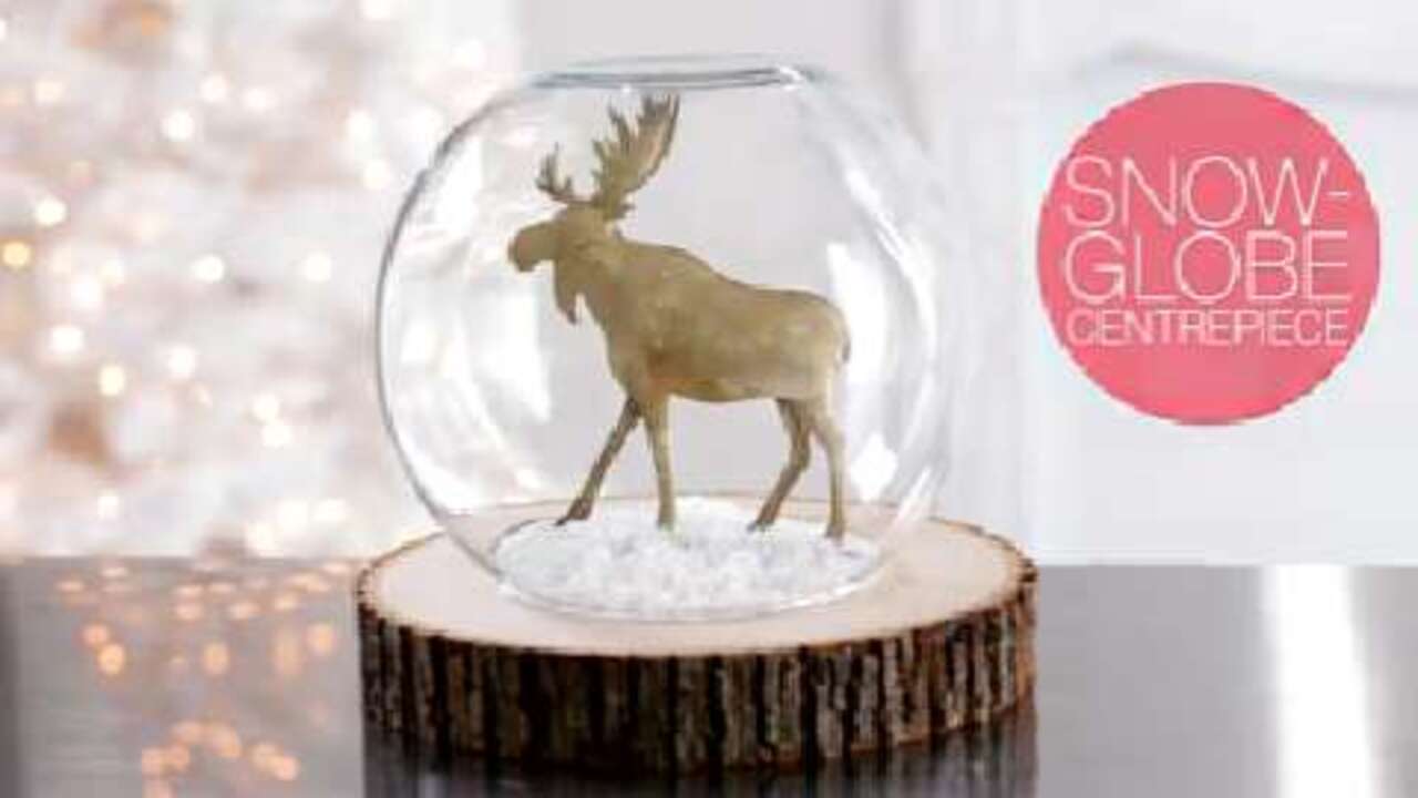 DIY holiday decor: Homemade snow globe centrepiece