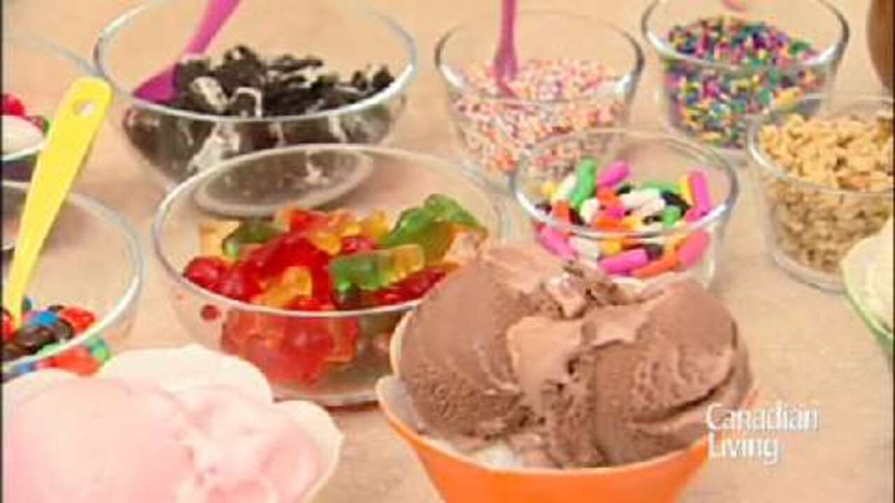 Ice cream bar menu