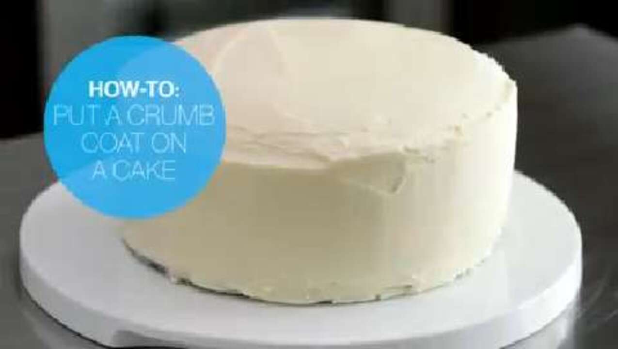 How to put a crumb coat on a cake