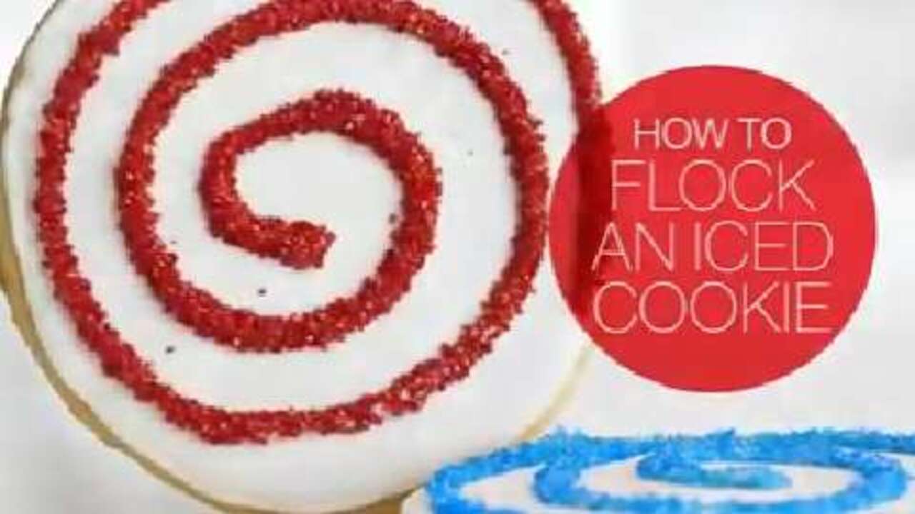 How to flock an iced cookie
