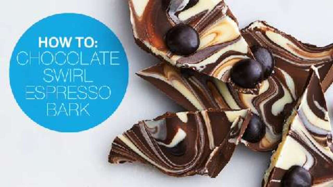 How to make chocolate swirl espresso bark